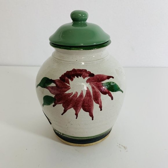 VTG Stoneware Pottery Ginger Jar 7" Vase Farmhouse Decor Handmade Southwestern - Picture 14 of 15